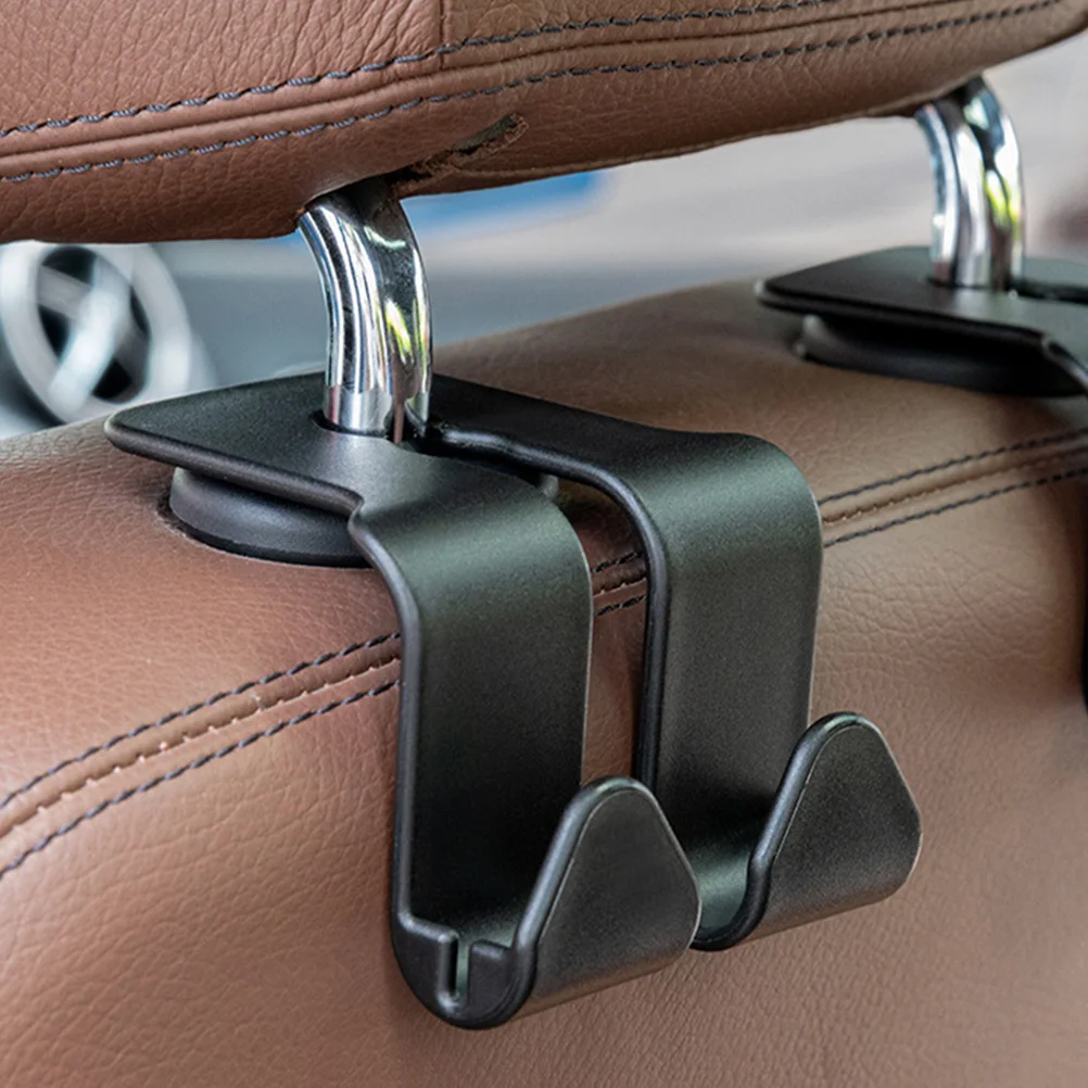 

2 pcs Car Hooks ABS Heavy Duty Universal Seat Hanger for Headrest Back Seat Storage Bag Holder Vehicle Headrest Hangers Auto