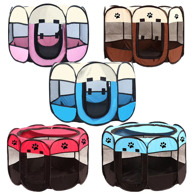 Octagonal Pet Tent Cat Maternity Room Waterproof Scratch‑Resistant Breathable Foldable Playpen Dog Bed For Pets