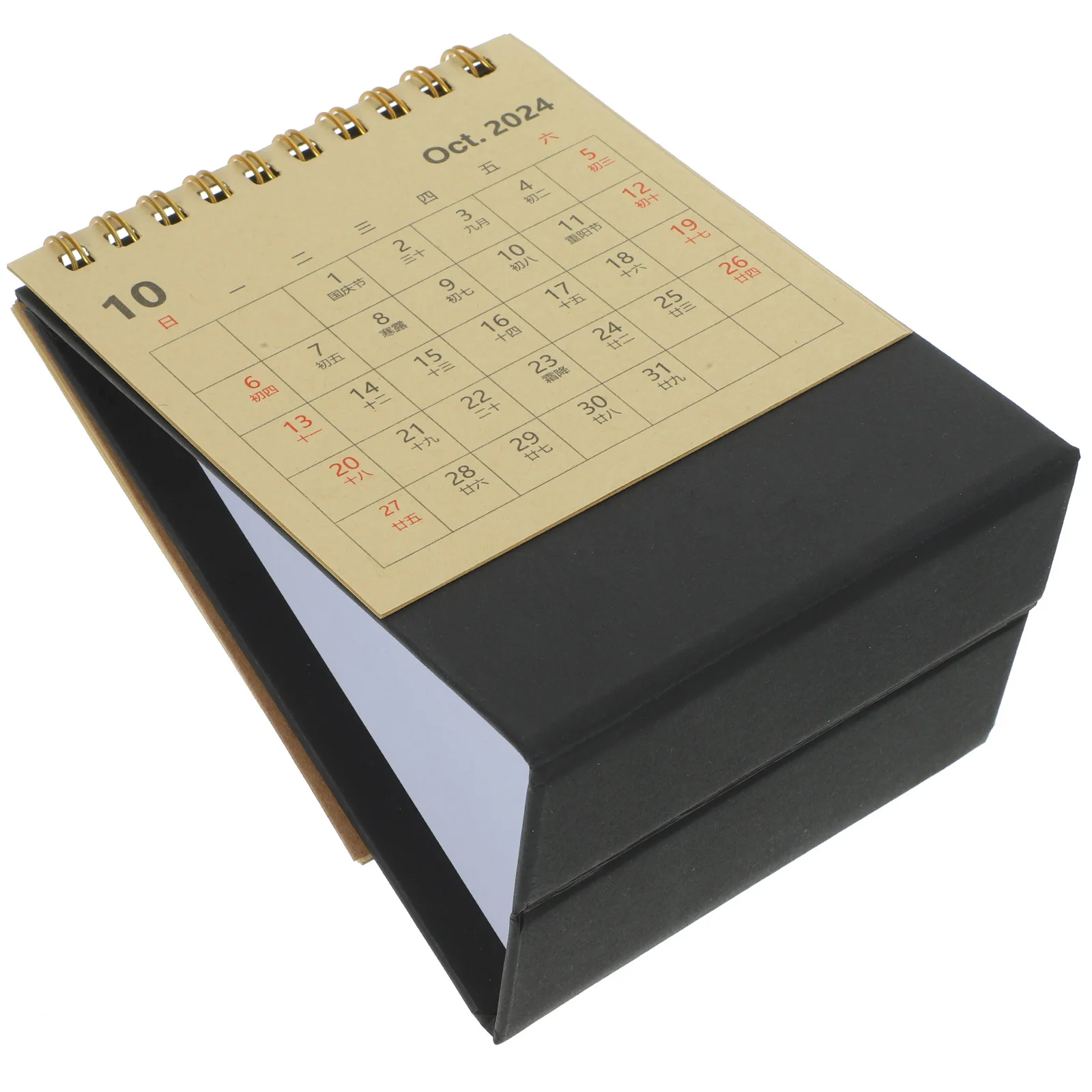 

2024 Office Desk Calendar Thick Paper Monthly Desktop Schedule Small Standing Calendar for Students Teachers Office Supplies