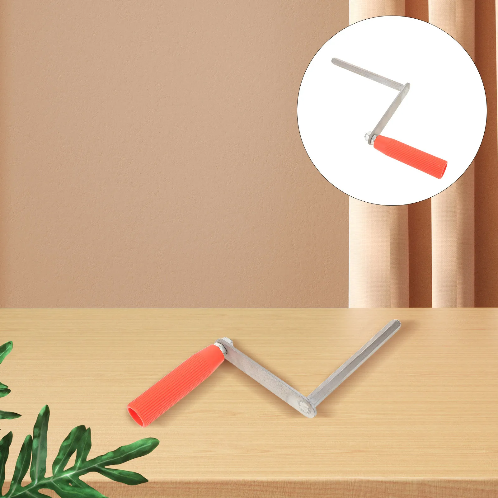 

Flag Pole Hand Winch Manual Crank Handle Replacement Sturdy Iron Plastic for Flag Lifter Boat Trailer Winch Tool