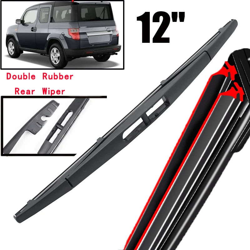 

Car Wiper 12" Rear Wiper Blade For Honda Element 2002 - 2012 Windshield Windscreen Clean Tailgate Window Car Rain Brush