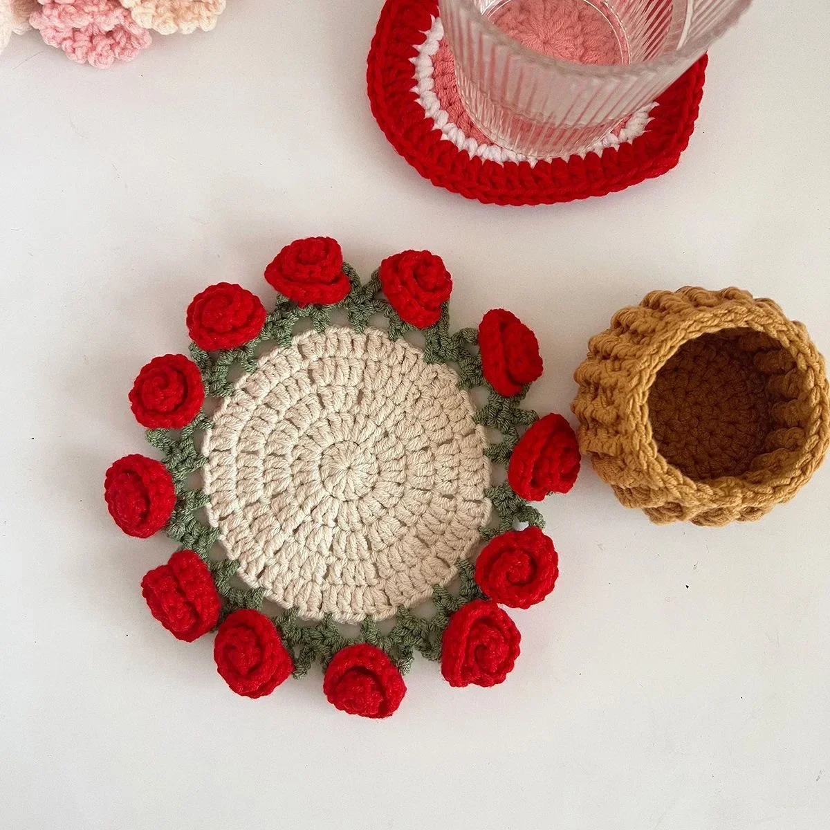 Crochet Coaster Ros…
