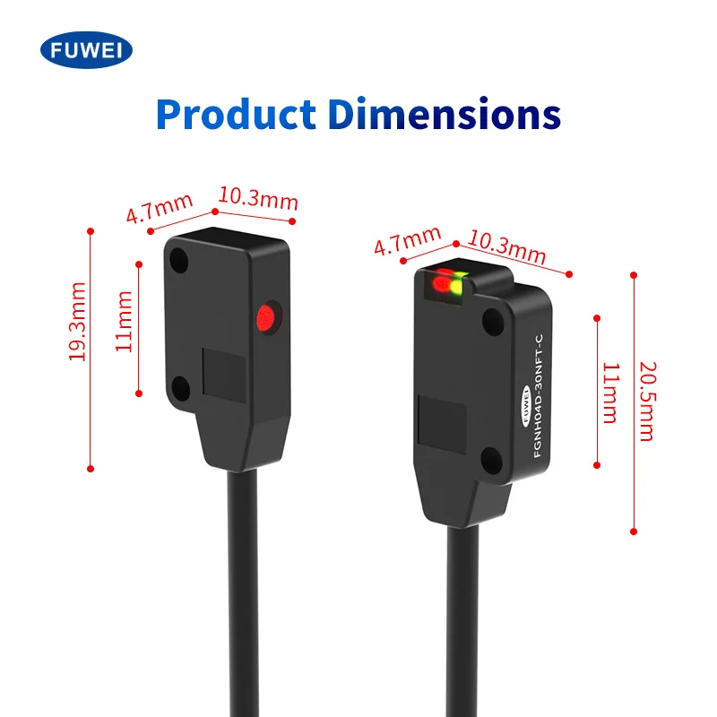 

FUWEI FGNH04D-30 Precision Sensor Micro Square Detection High-speed Stability Ultra-Thin Photoelectric Sensor Outgoing