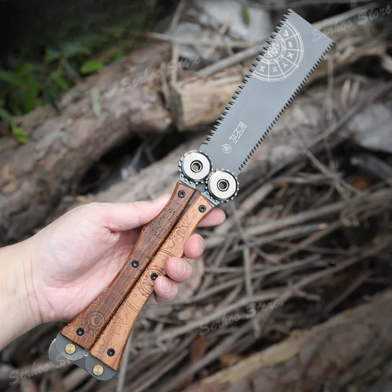 Outdoor multifunctional folding saw Logging saw Butterfly saw Camping portable tool SK85 steel