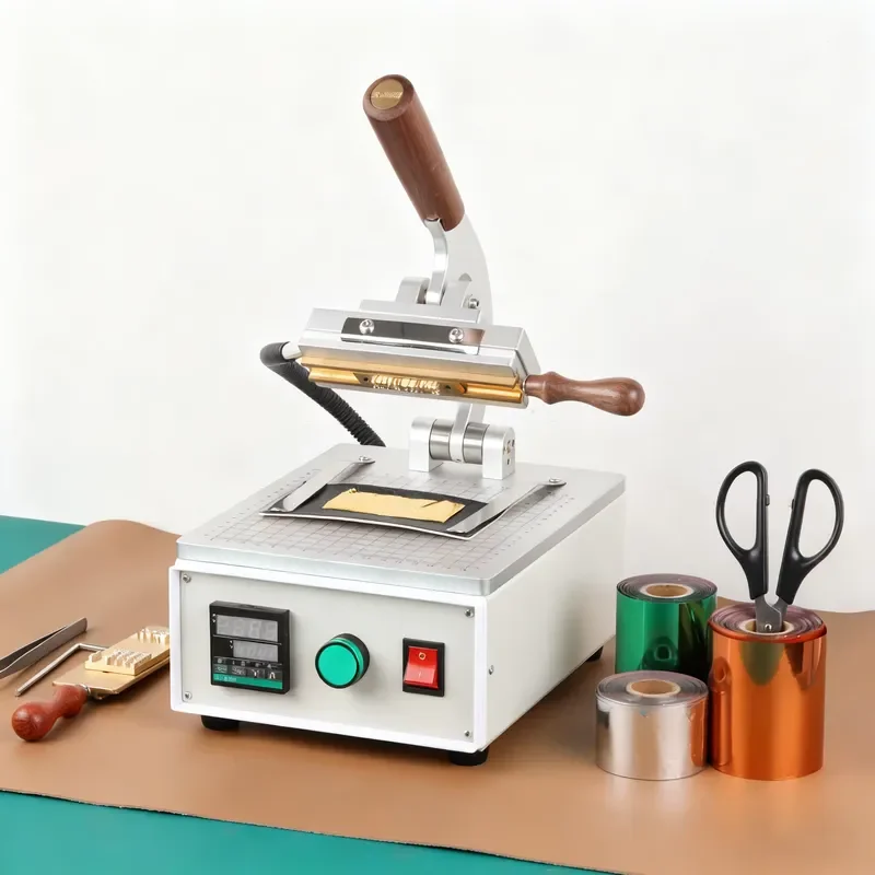 Portable Digital Leather Embossing Machine 220V Hot Press for Wallet Bronzing Manual Alphabet Stamping Tool DIY Craft