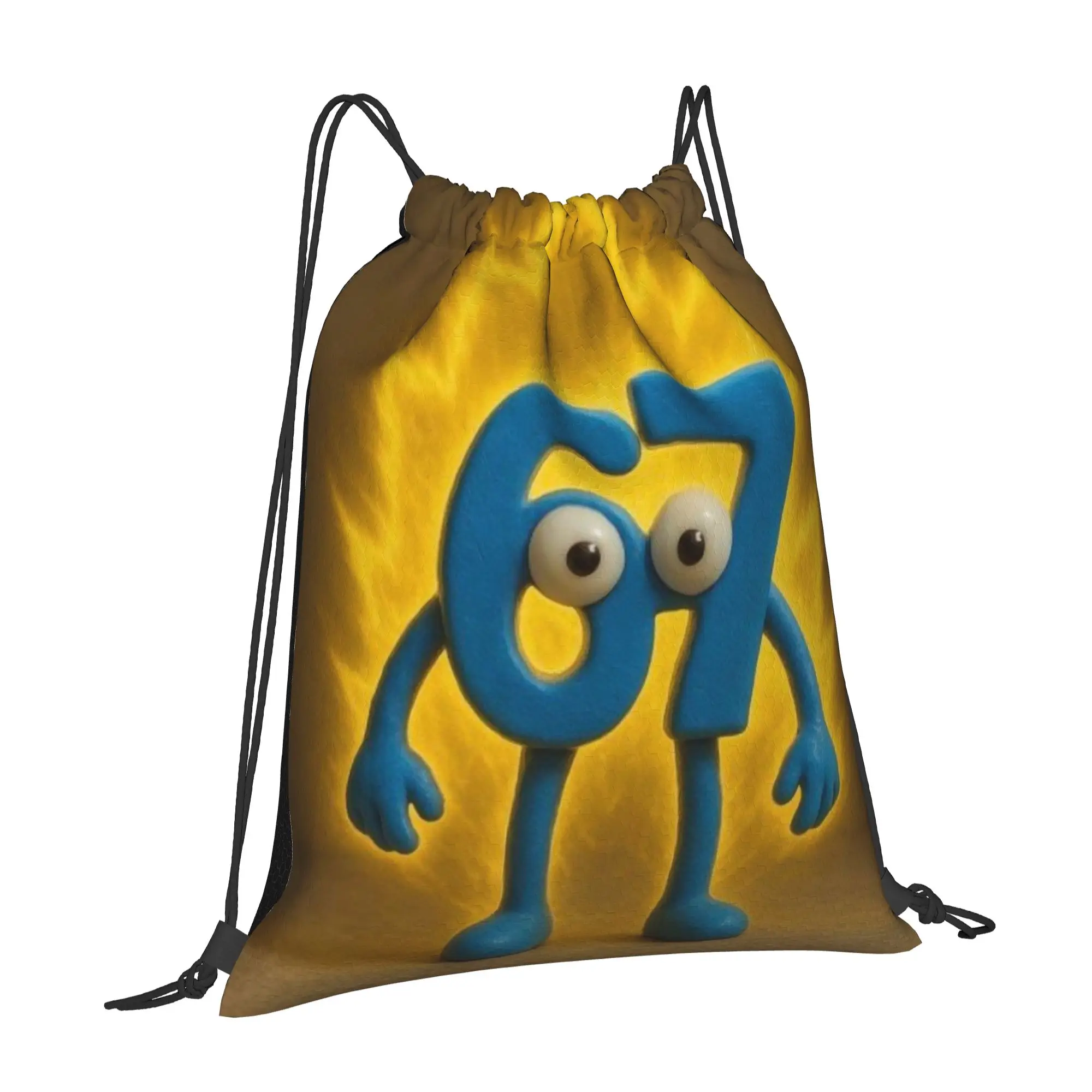 Little Monster 67 by the Flame 67 Multi-function Pocket Men Women Storage Backpack Teenager Travel Bag Print Drawstring Bags