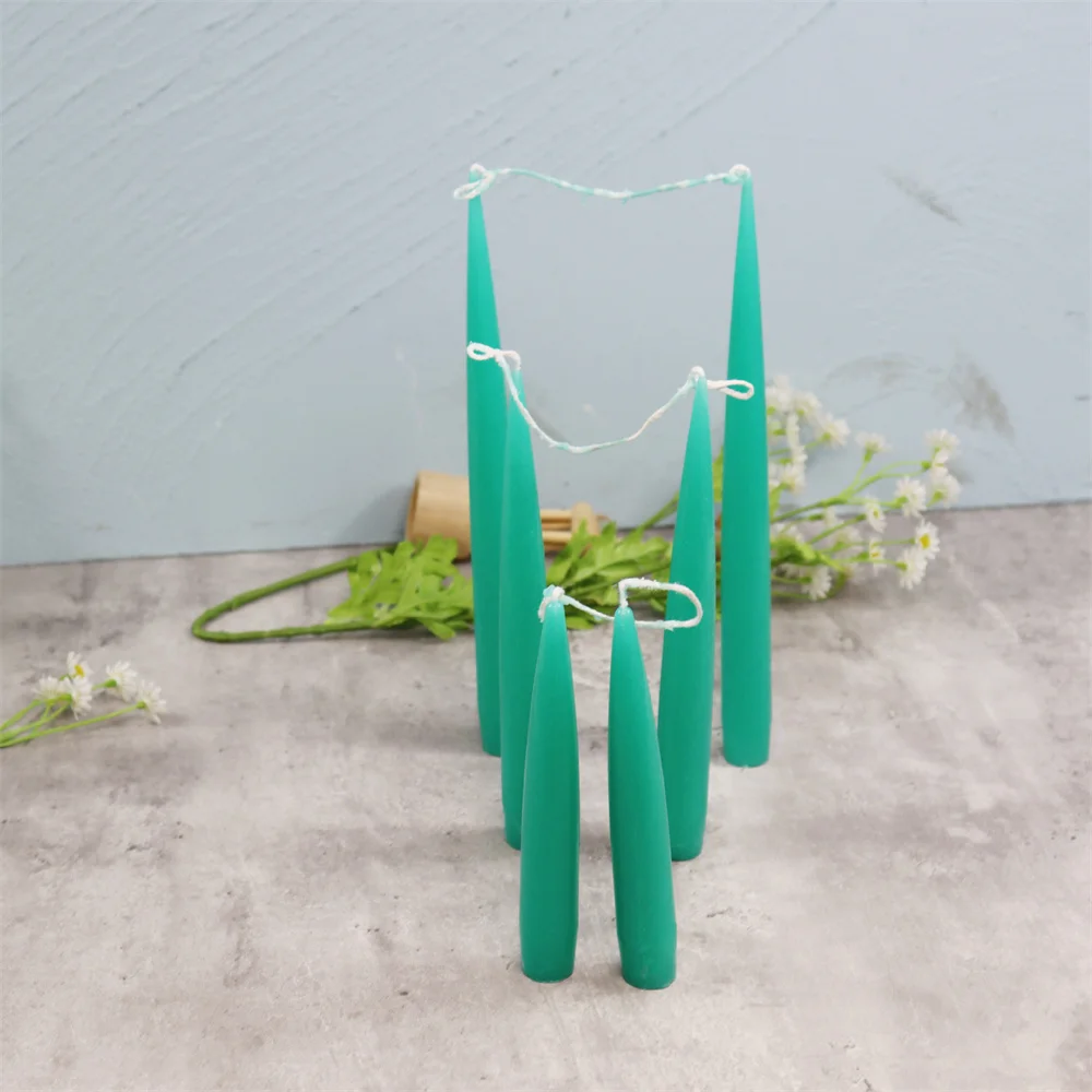 2 in 1 Candle Plastic Mold Church Candle DIY Handmade Crafts Large and Small Head Long Rod Aromatherapy Candle Mold Dinner Decor