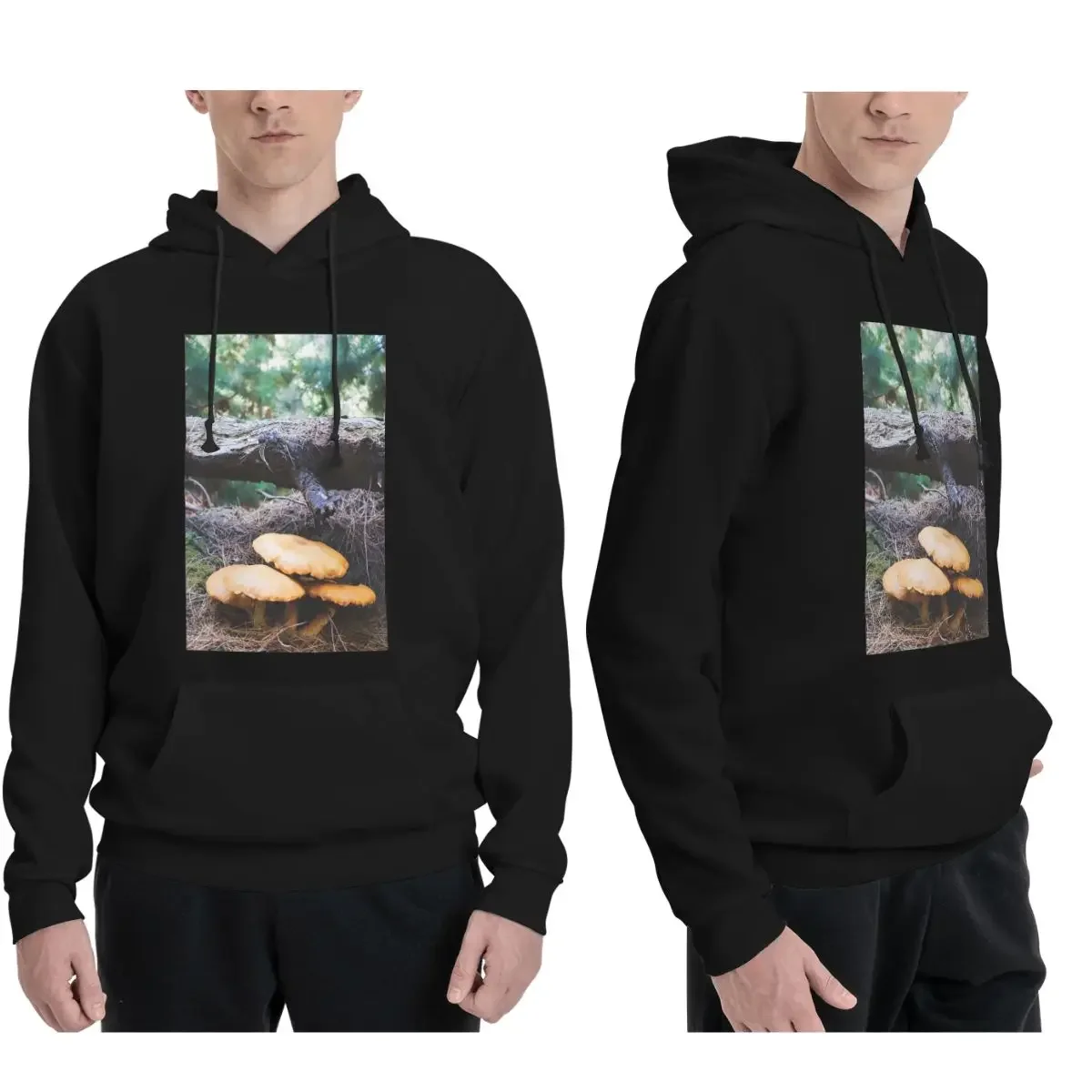 Spectacular Rustgill Mushrooms In A Pine Forest Hoodies Men's Women Pullover Sweatshirts Long Sleeve Clothing Autumn Winter