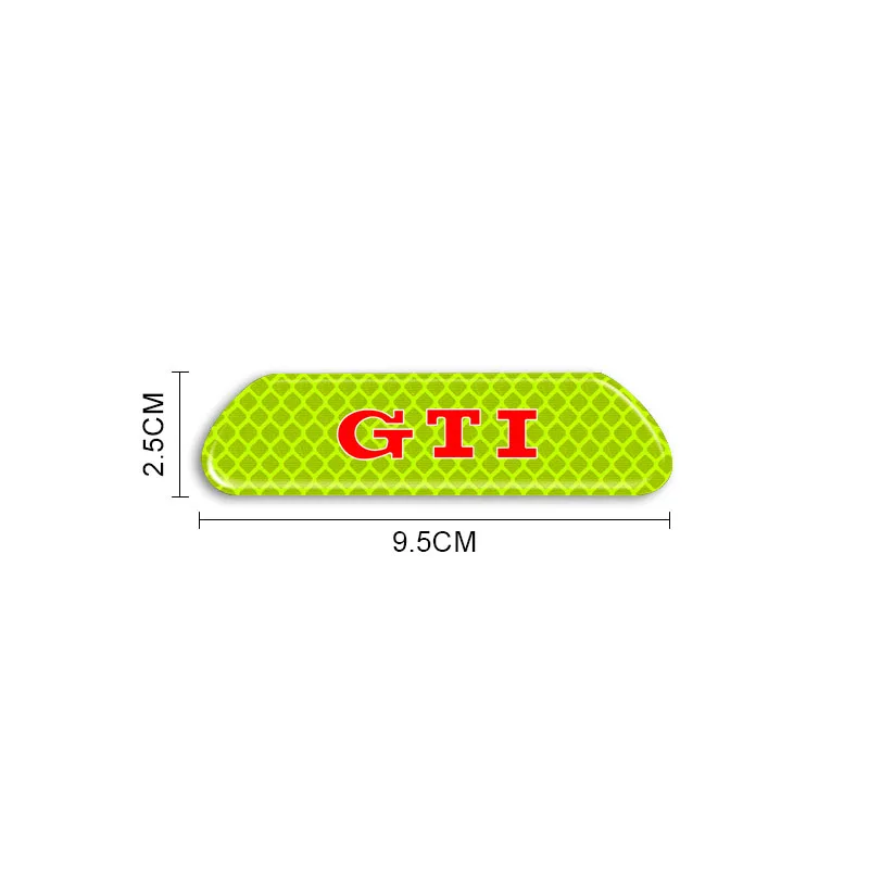 4PCS Car Reflective Strips Warning Stickers Car Emblem for VW GTI Golf-5 6 7 MK6 Jetta Lavida Polo Tiguan Passat B5 B6 B7