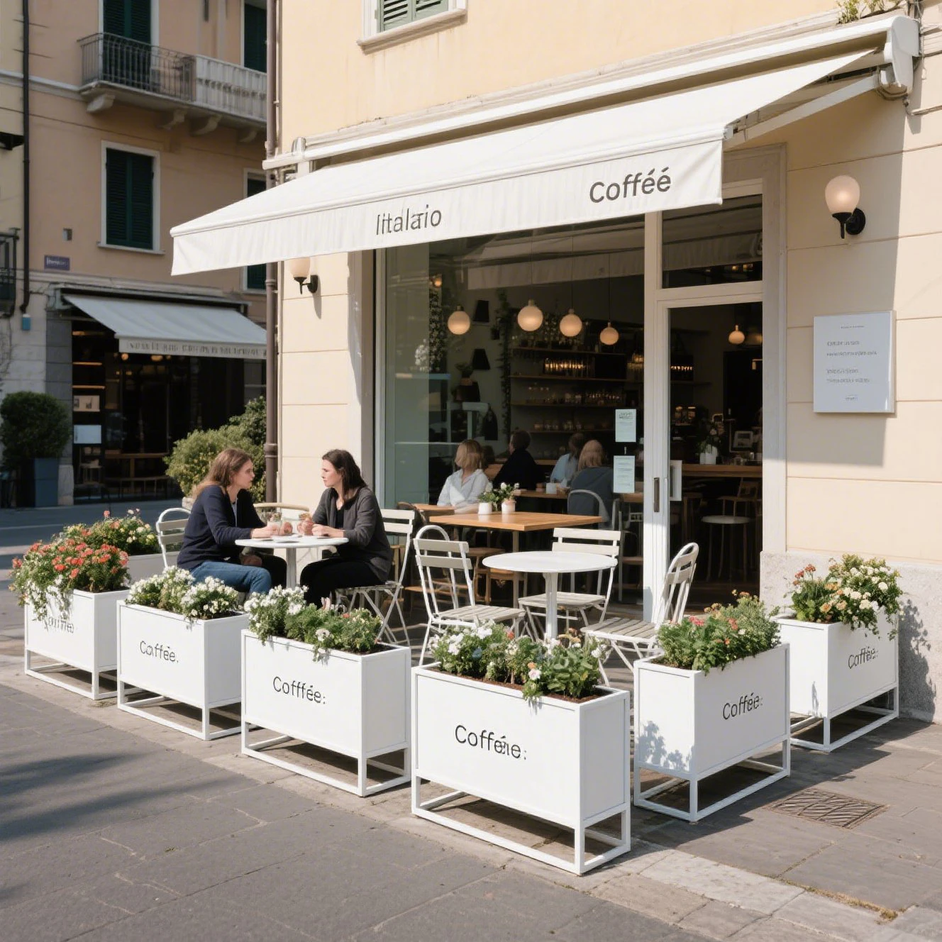 &Outdoor Movable Wrought Iron Flower Box & Trough Outdoor Furniture for Commercial Street Gardening
