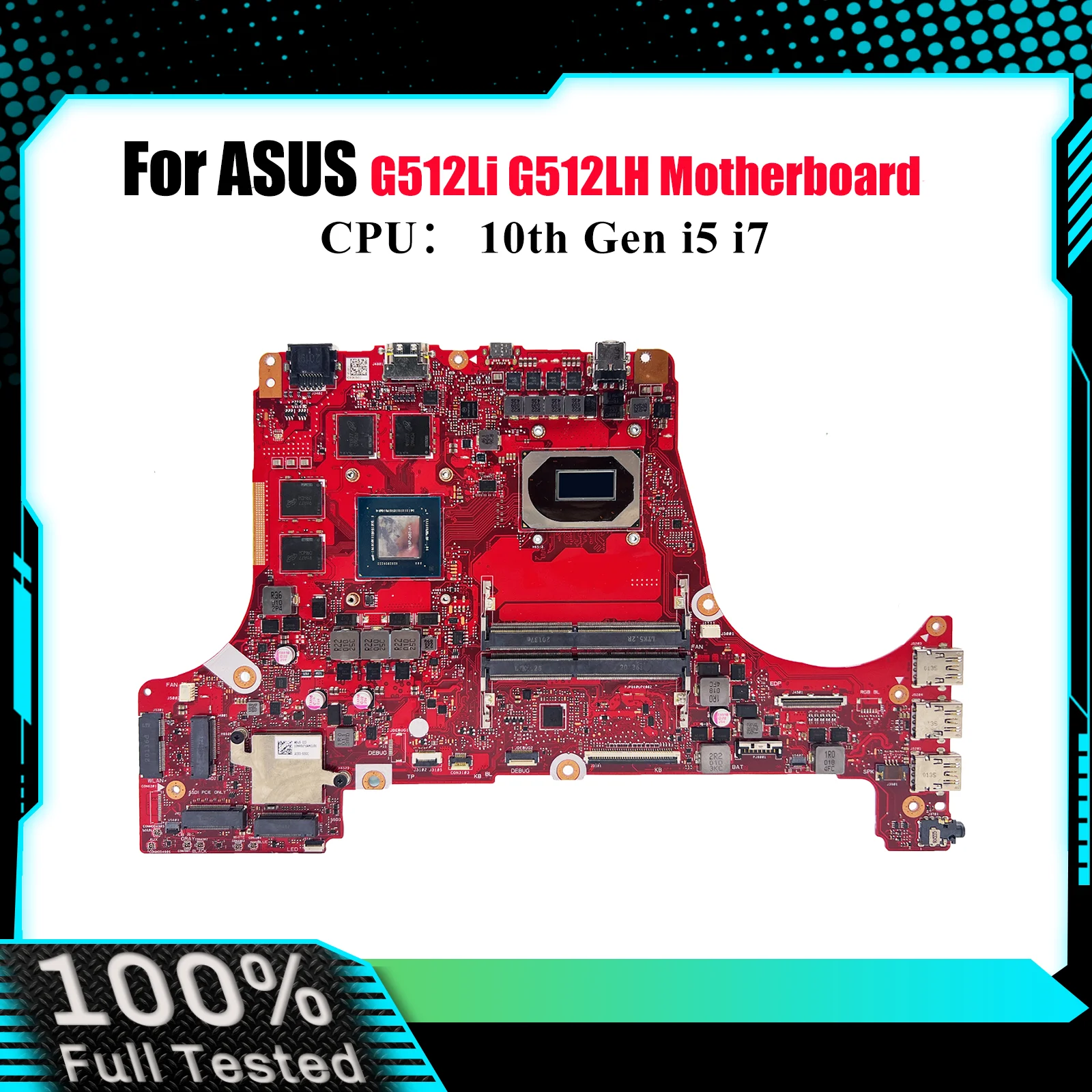 

G512LI Материнская плата для ноутбука ASUS ROG Strix G15 G512L G512LH G512Li Материнская плата для ноутбука 10-го поколения i5 i7 100% тестирование OK stk