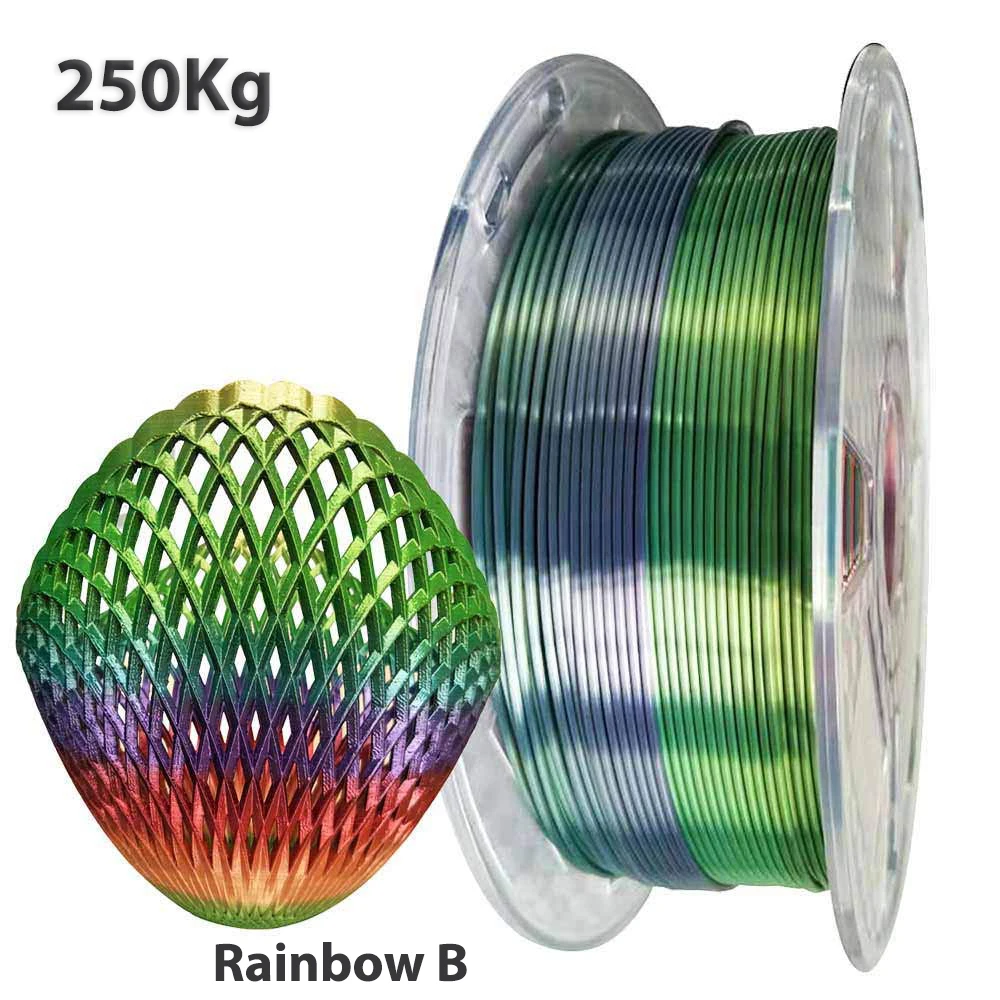 1.75mm Silk Pla Filament 250g Shiny Metal-like 0.25kg Black Red etc. 19 Colors Silk 3D Printer Filament for DIY Artwork Printing