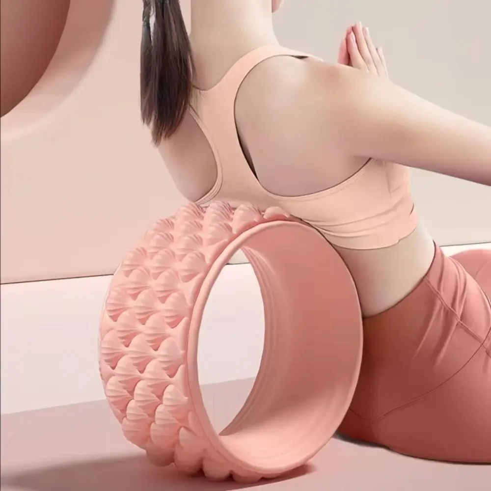 Silicone Yoga Wheel Wear Resistant Beginner Training Tool Massage Roller Double-layer Thickened Back Yoga Equipment