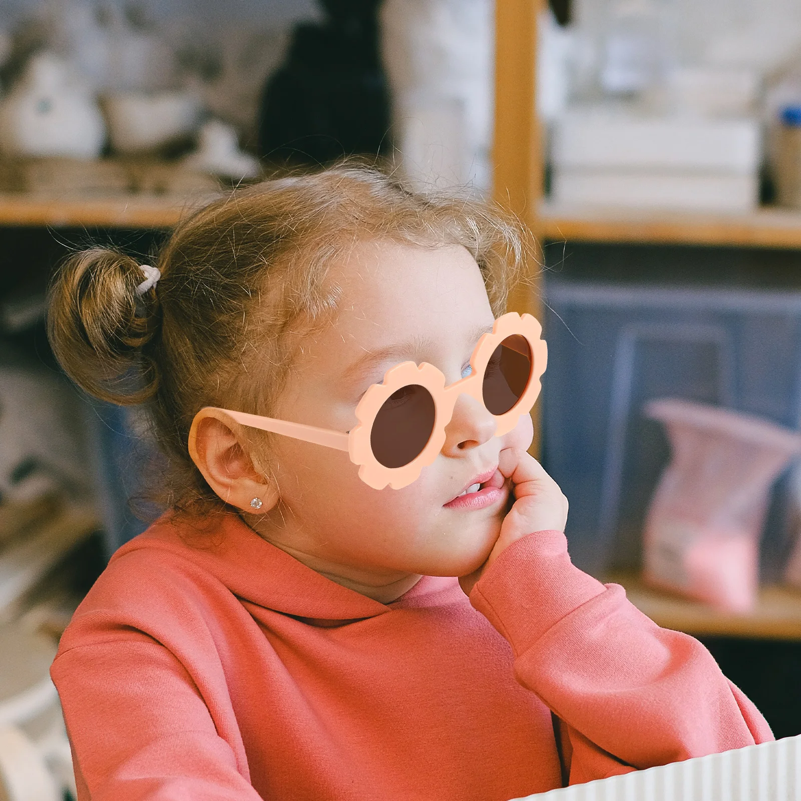 

3pcs Sunglasses Sunflower Design Lightweight Uv Protection Party Festival Funny Shades Accessories