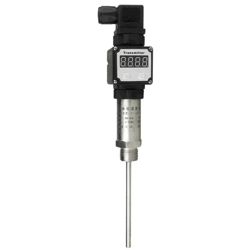

Pt100 0-500C Temperature Sensor DC 24V LED Temperature Transmitter 4-20mA to 0-10V to RS485 Hirschmann Temperature Transducer wh