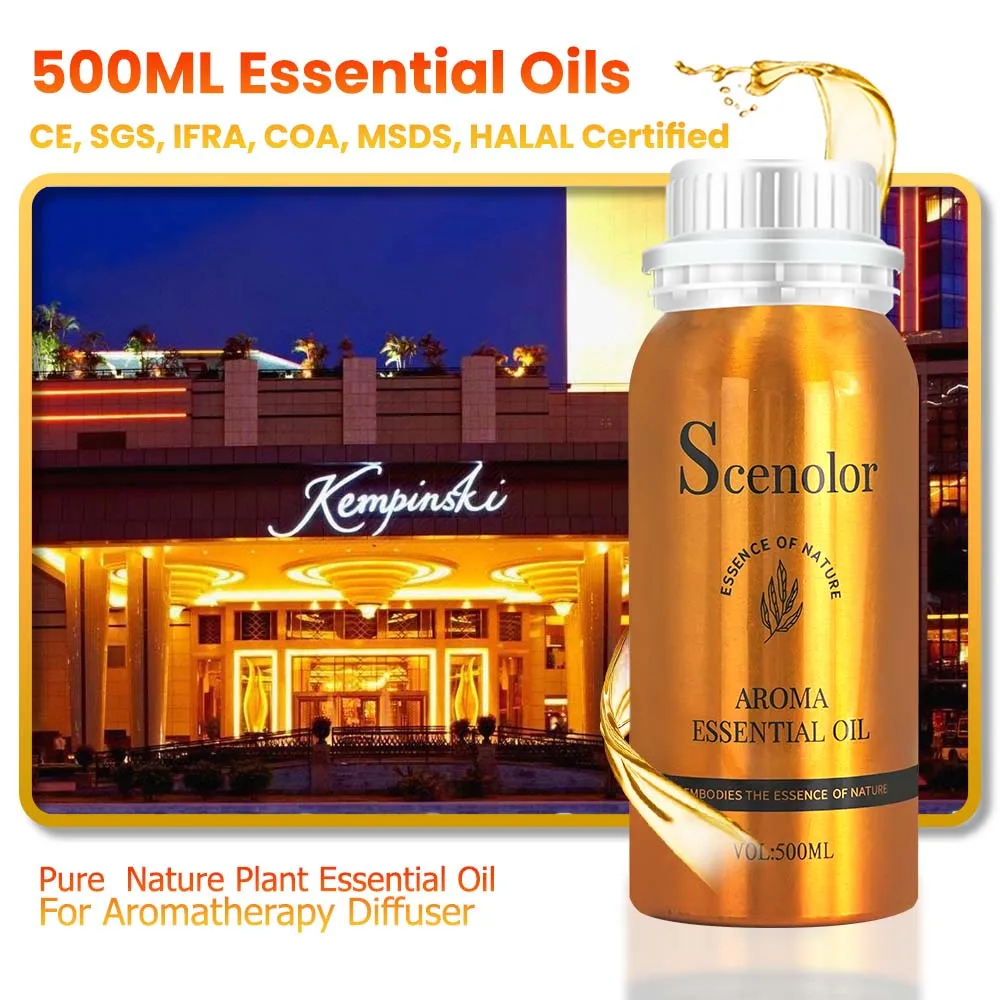 500ML Fragrance Essential Oils Pure Natural Home Hotel Office Flavoring Car Air Freshener Oil Diffuser Refill Kempinski Aroma