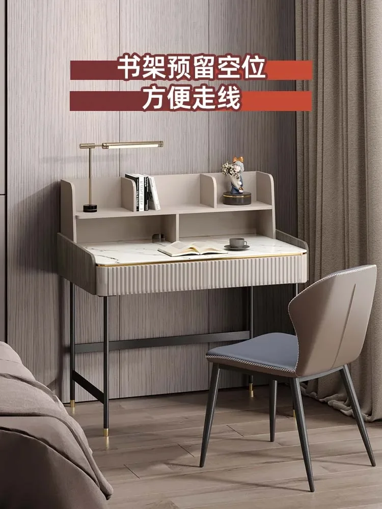 Italian Slate Desk, Bookshelf, Integrated Modern Small Apartment, Home Study, Master Bedroom Table image 2