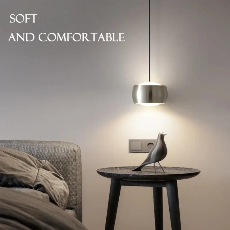 

JOYINLED Nordic Living Room Chandelier Simple Modern Atmosphere Personality Household Bedroom Light 3000K Tricolor Dimming 20W