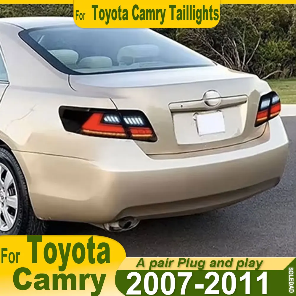 Car Tail Lights for Toyota Camry USA Version 2007 2008 2009 2010 2011 LED Back Lamps Assembly DRL Start up Animation Aurion