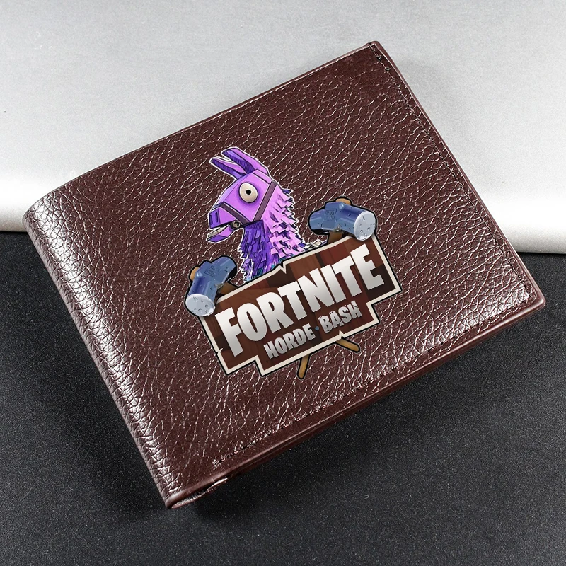 

Fortnites Pu Leather Wallets Cartoon Anime Fortress Night Card Bags Women Men's Short Multi Slot Coin Purses Fashion Xmas Gift