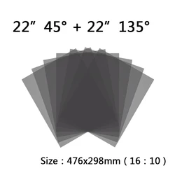 液晶LED偏光フィルムシート,モニター,45 °, 135 °, 0度,476x298mm, 2個