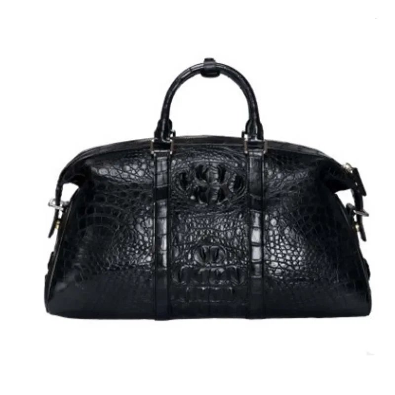 dongou crocodile  Bone skin  men Travel bag  men  portable   large capacity  business  men handbag