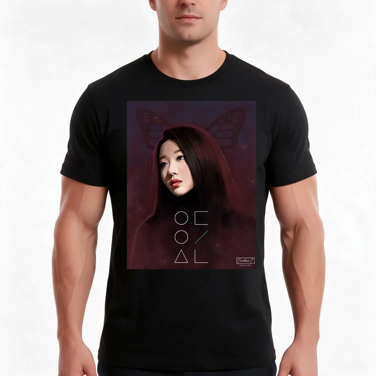 LOONA ??? ?? YVES Fanart - BUTTERFLY T-Shirt Summer Casual Cotton Tee Oversized Streetwear Tops Vintage Graphic Print