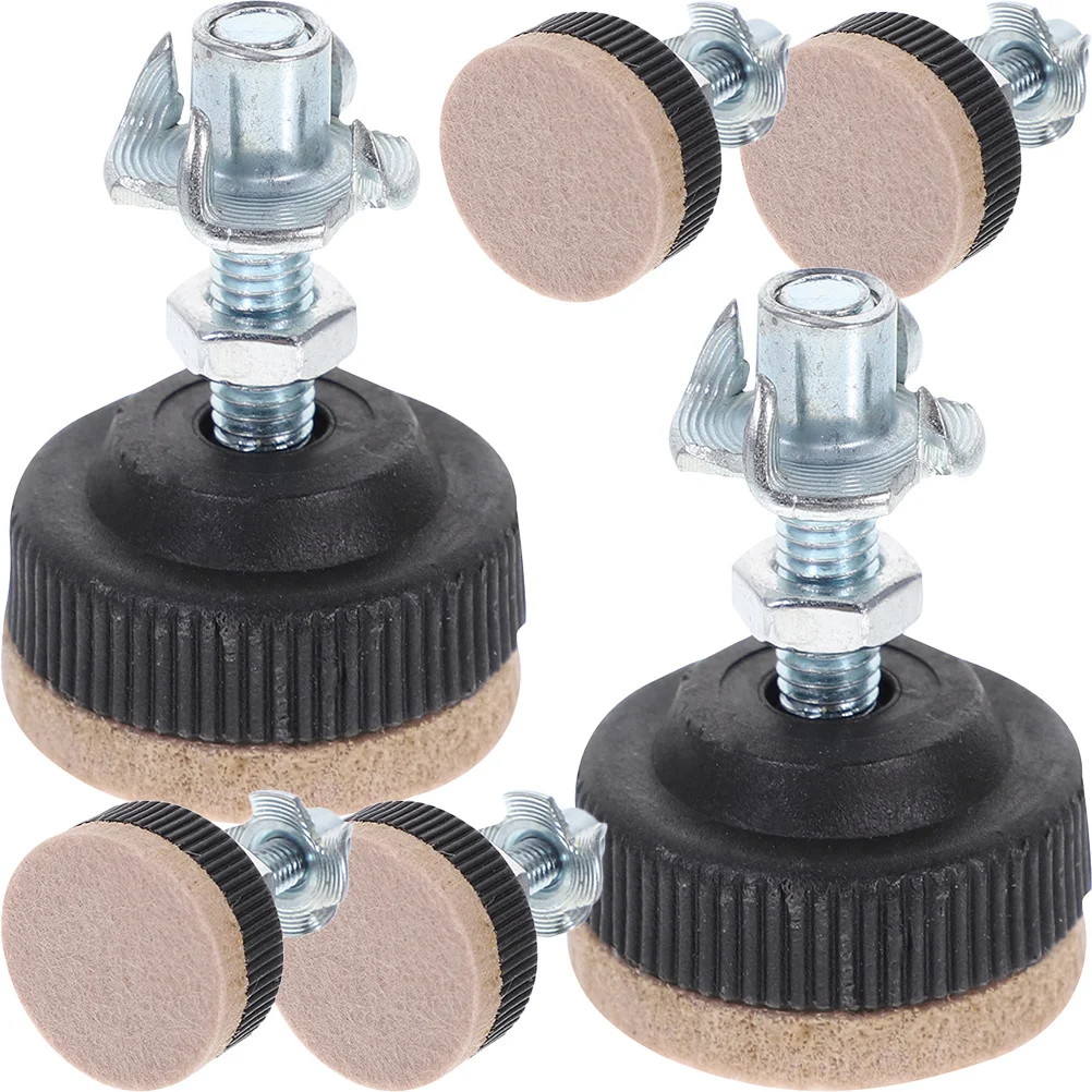 

6 pcs Furniture Leveling Feet Adjustable Chair Table Legs 30mm Heavy Duty Felt Plastic Anti Scratch Floor Protectors Home Use