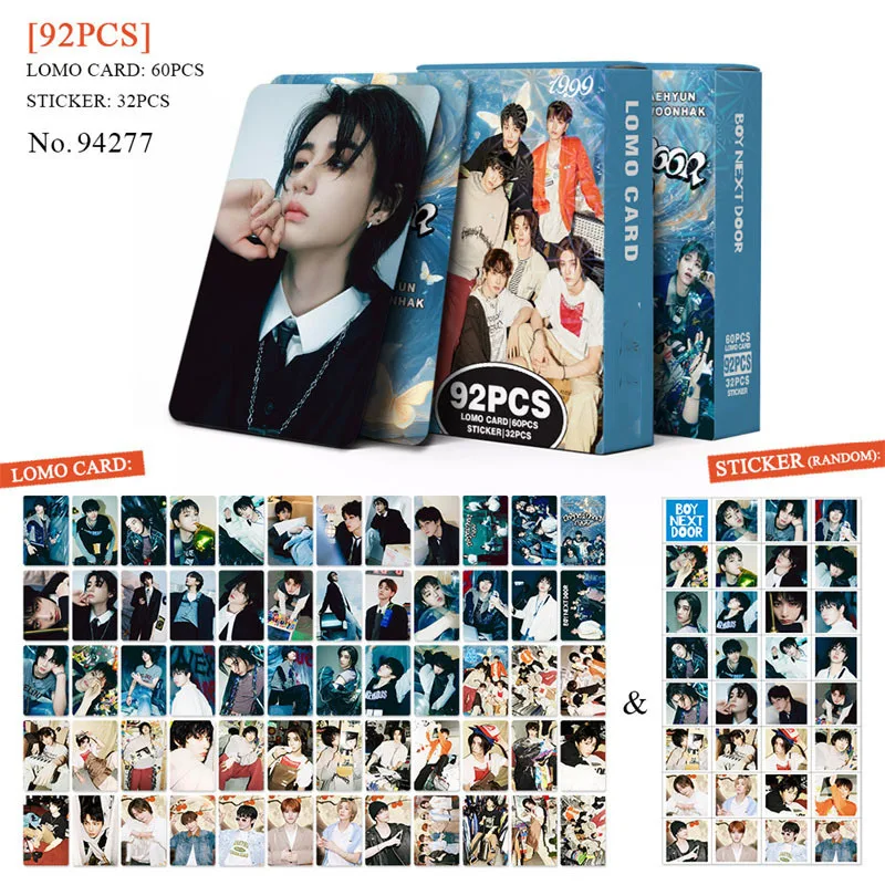 92pcs/set BOYNEXTDOOR Album LOMO Card High Quality HD Photo Card Fan Collection Gift Photo Card Postcard Album Greeting Card