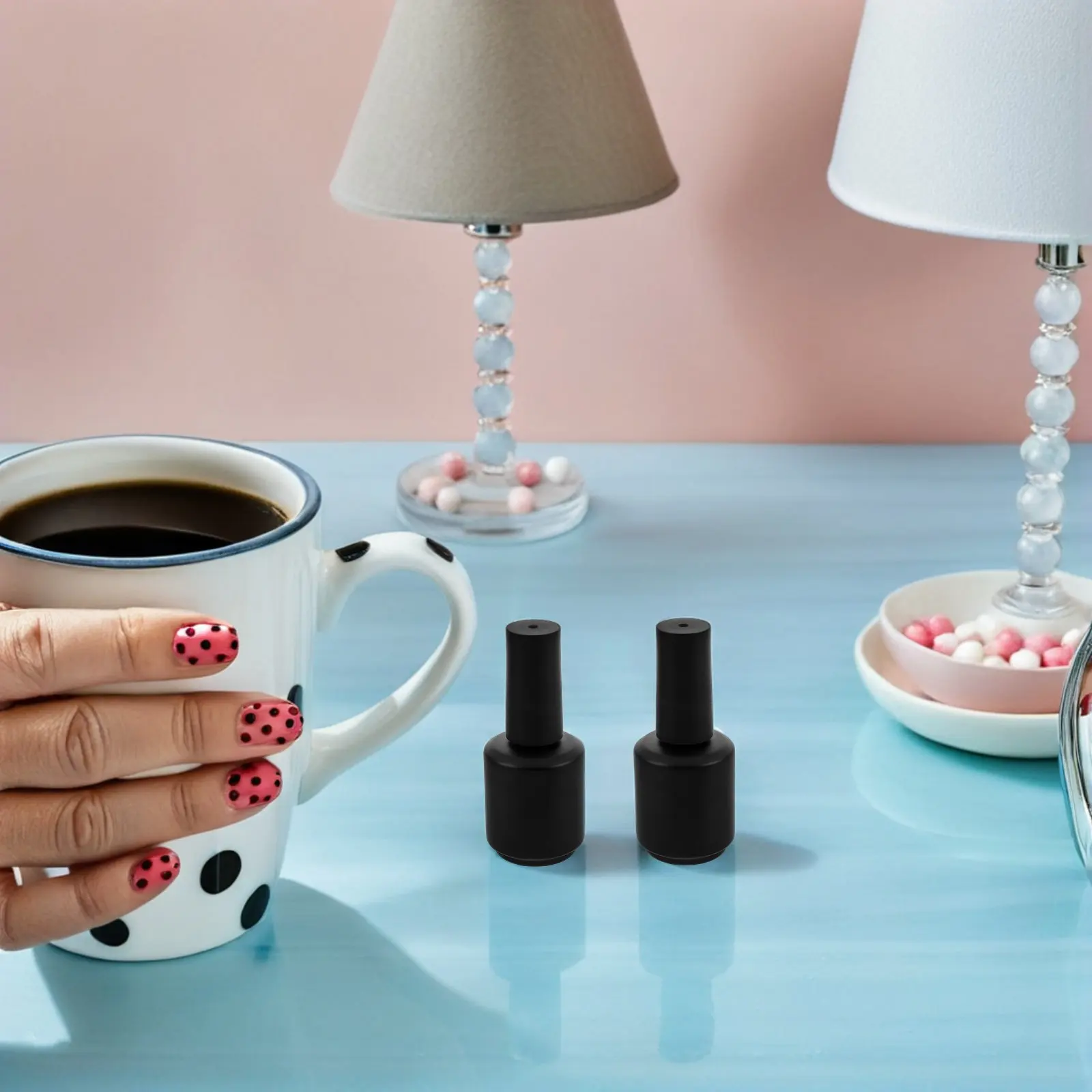 

Набор из 12 матовых стеклянных флаконов для лака для ногтей, 15 мл, многоразовые, для самостоятельного маникюра, с кисточкой, для гель-лака, масла для ногтей, для путешествий и хранения