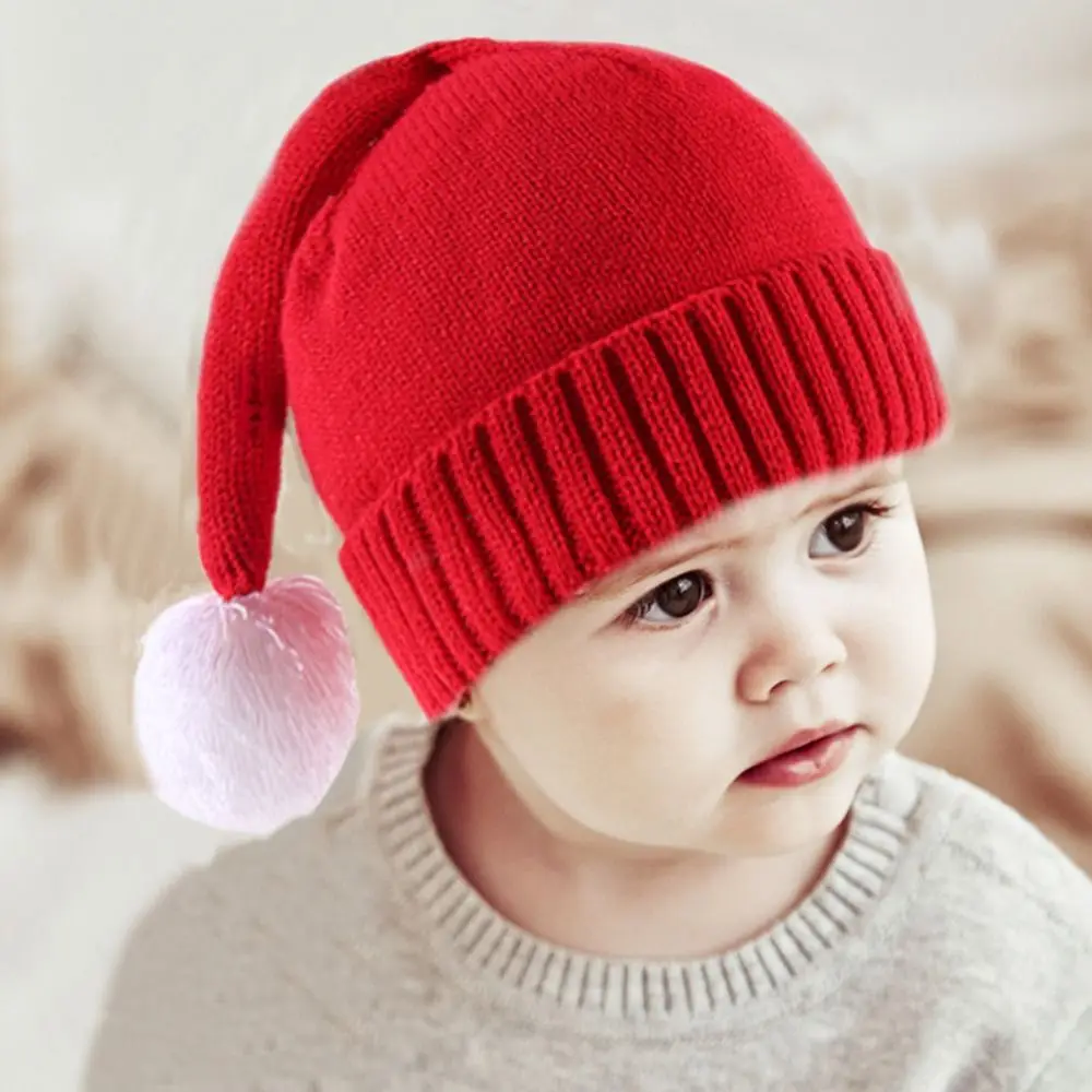 Creative Merry Christmas Knitted Christmas Hats Soft Kids Adult Santa Hat Gift Parent-child Hat Christmas Party Supplies