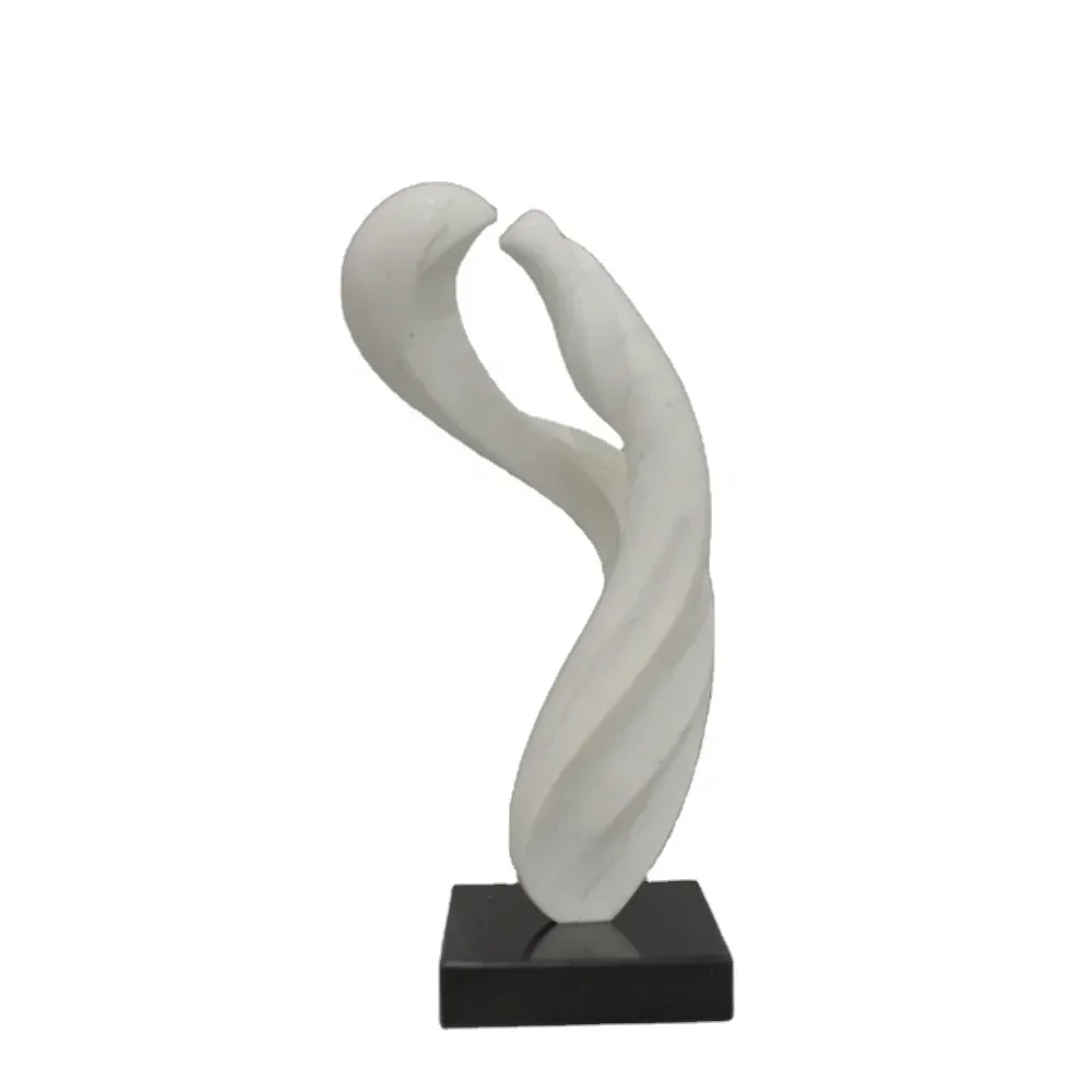 Custom Abstract Classic Modern FangShan White Best Marble Stone Sculpture with Natural Texture