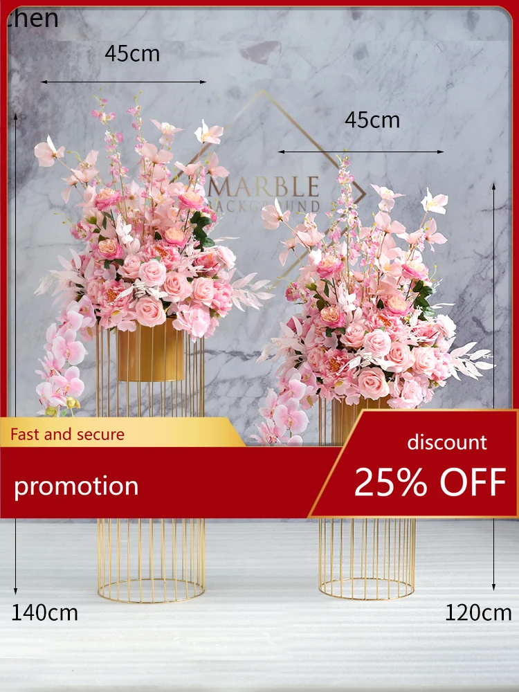 ZML Decorative Vase Floral Arrangement Road Guide Window Display Living Room Floor Green Plant Large Flower
