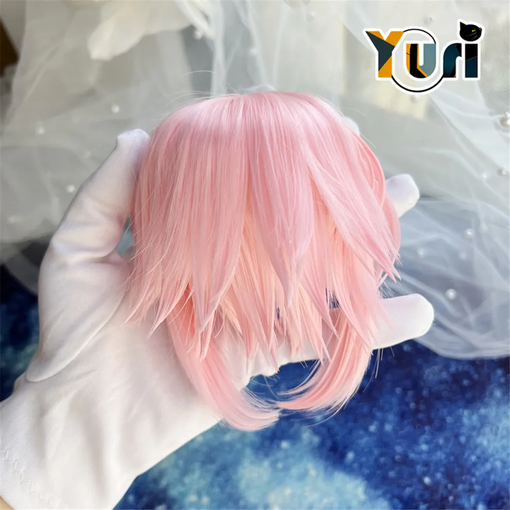 BJD Doll Use Game Genshin Impact Yae Miko Pink Warped Wig Cosplay 1/3 1/4 BJD Wig Hair Handmade Anime Gift C