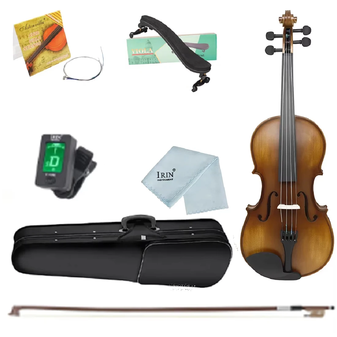 Astonvilla 4/4 Viola Spruce Panel Viola Set Professional String Instrument Viola for Performances Exam Grading Accompaniment