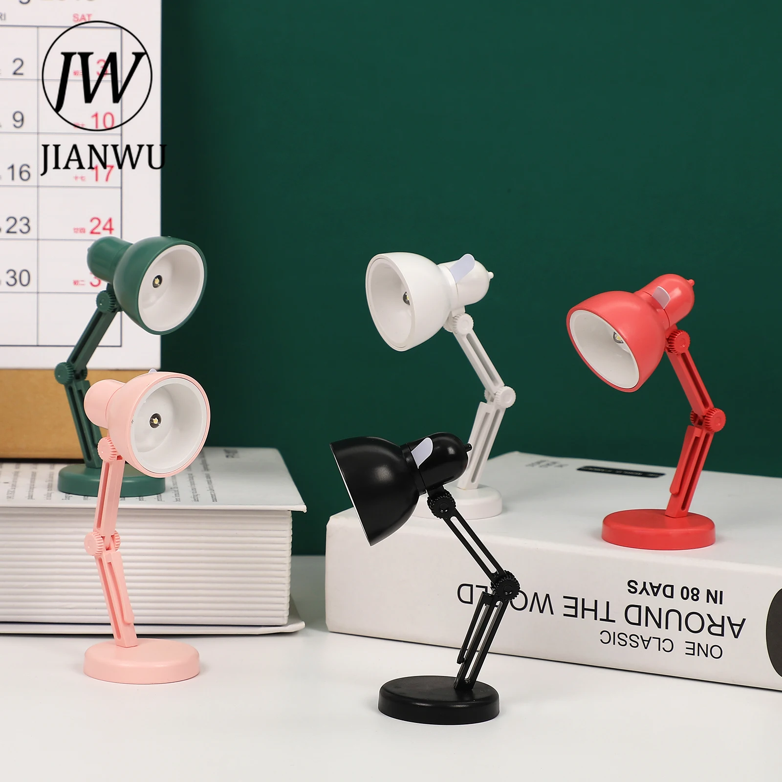 JIANWU Cute Mini LED Table Lamp Removable Portable Reading Auxiliary Desk Lamp Bookmark Tools Kawaii Stationery School Supplies