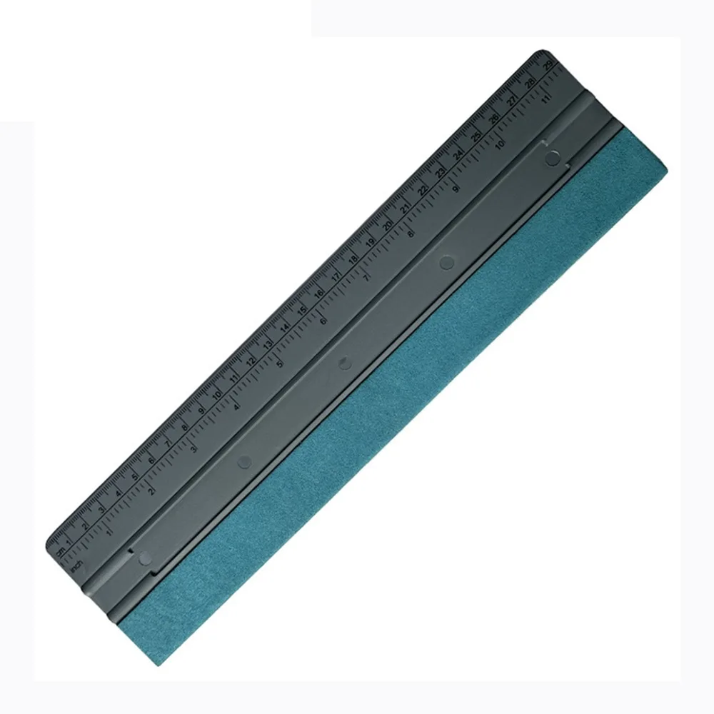 Suede Felt Vinyl Wrap Squeegee Scratch-Free With Ruler Car Film Scraper Comfortable Grip Measuring Edge Window Tint Tool