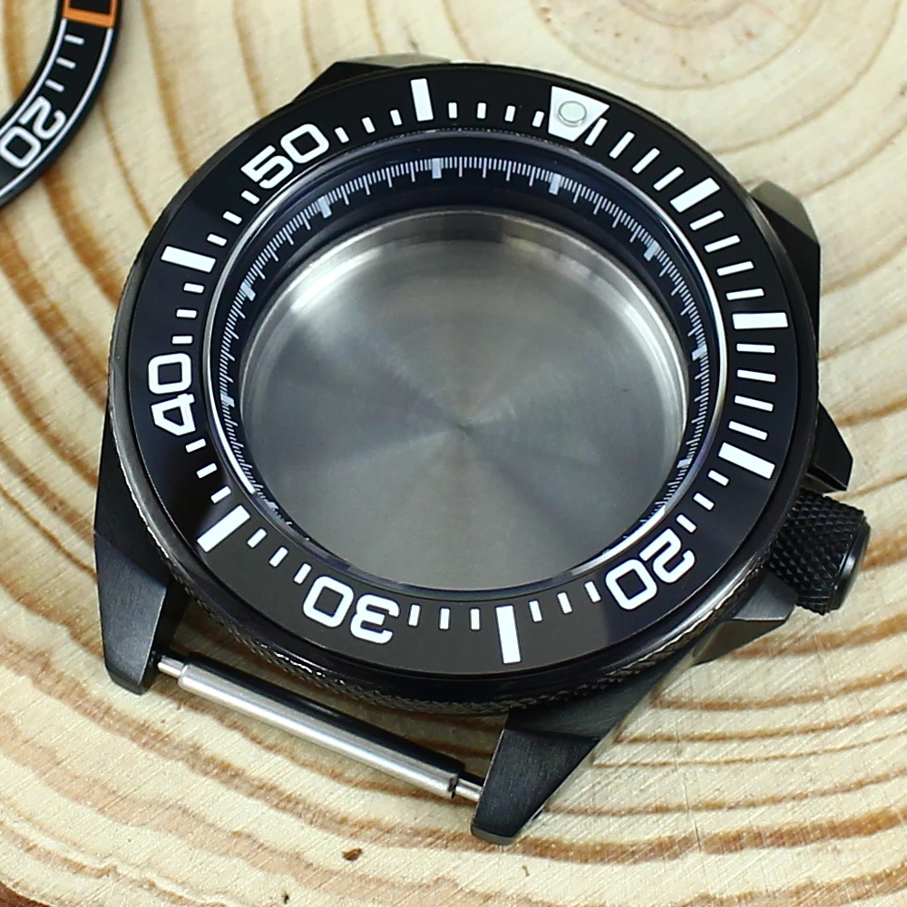 

NH35 Case Black For PROSPEX King Samurai Series Replacemet Part Sapphire Glas Stainless Steel Fit Nh35 Nh36 Movt Watch Case NH35