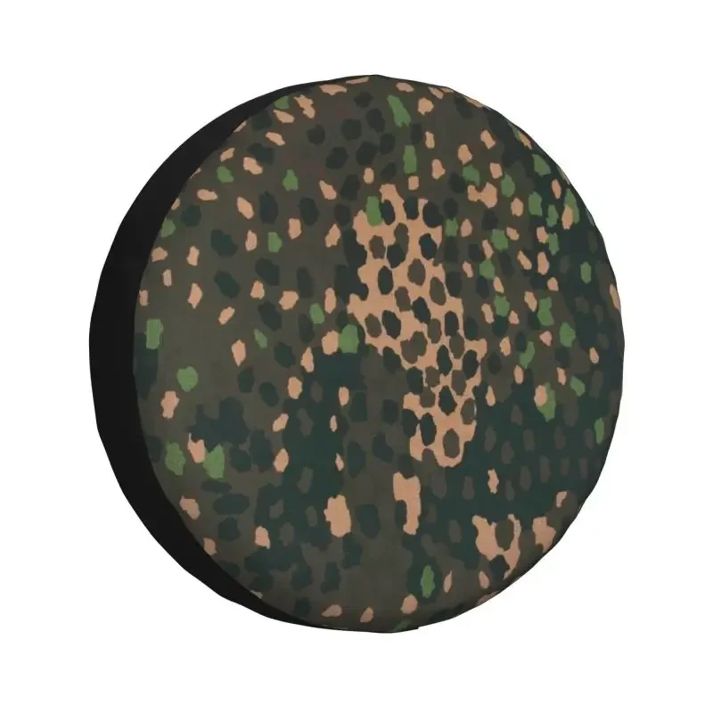 Pea Dot German Camo Spare Tire Cover for Honda CRV Jeep RV SUV Trailer Military Army Camouflage Car Wheel Protector Covers