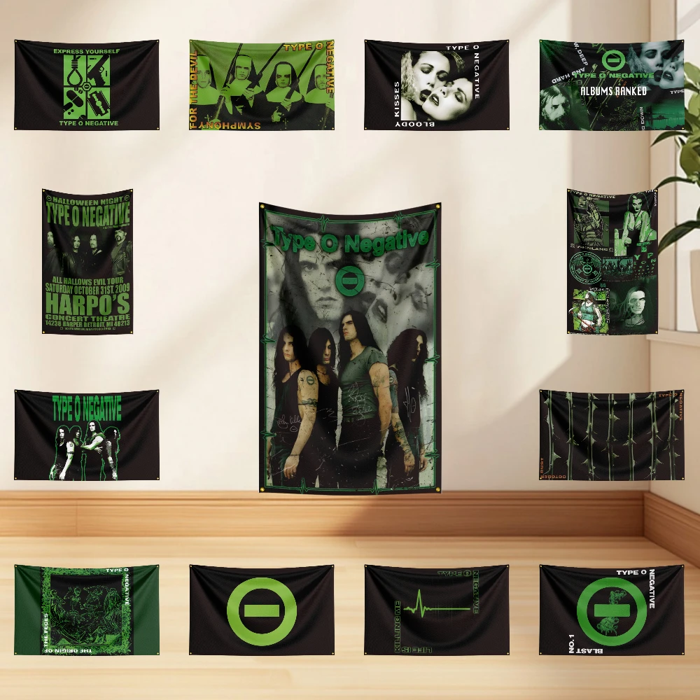 

3x5ft T-Ty-p-e O Negative Flag Professional Flag Polyester Digital Printing Flagge Banner For Decoration Garage Room Home