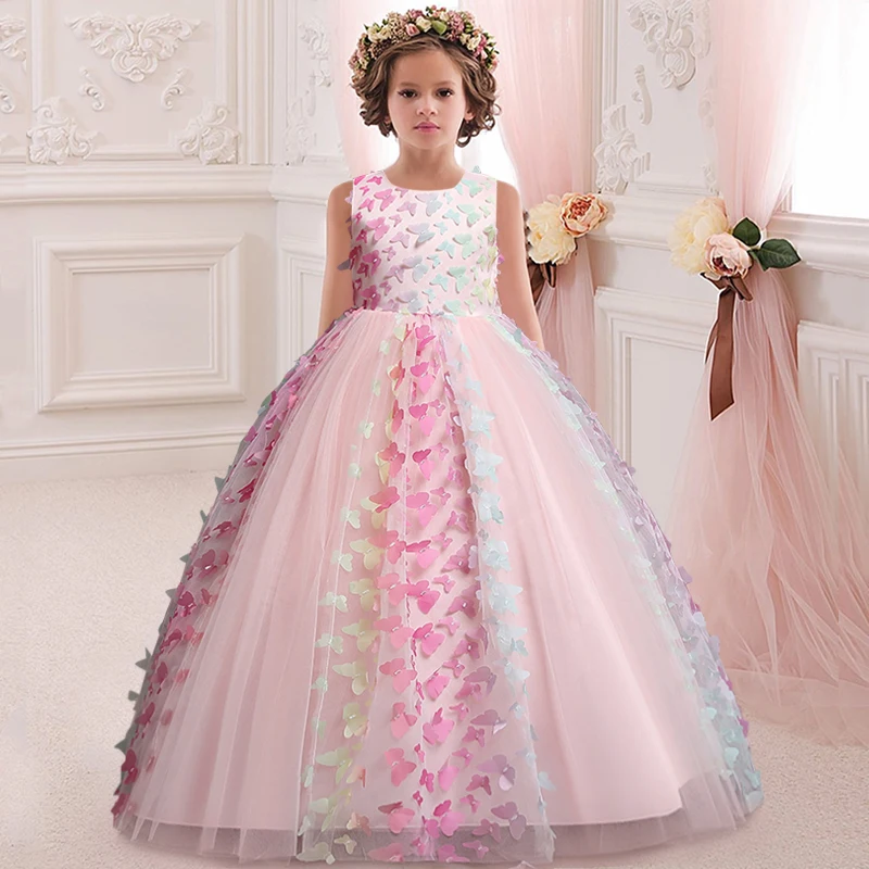 Girls' sleeveless Flower Girl Wedding Dress petal embroidery Long Dress Girls' dance performance model walk show art dress - AliExpress 1501 Girls' sleeveless Flower Girl Wedding Dress petal embroidery Long Dress Girls' dance performance model walk show art dress - AliExpress 1501