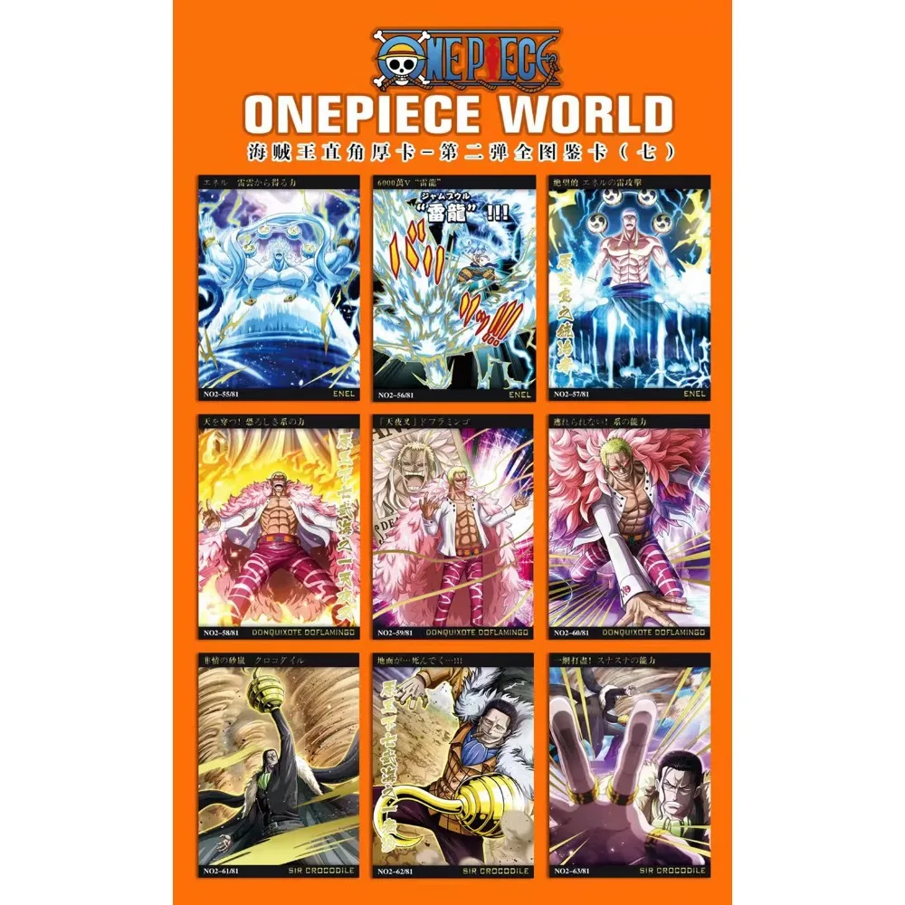 Genuine One Piece Cards Collection Hot Blooded Anime Sanji Zoro Luffy Characters Right Angle Thick Cards Kids Christmas Gifts