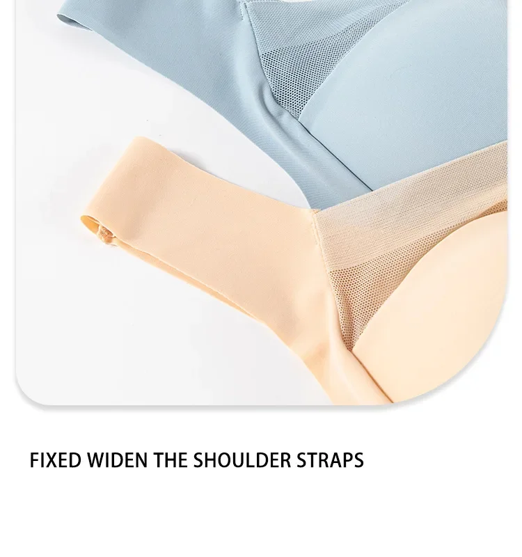 Damen Spitzen-Sport-BHs Übergröße Nahtloser BH Bralette Rückenfreier Damen-BH Weste Stoßfester Drahtloser Top-BH L-3XL – Detail 20