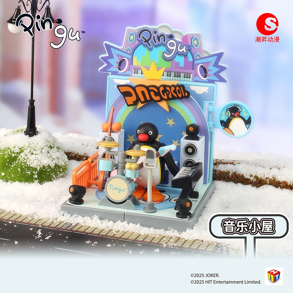 Nowa Oryginalna Modna Seria Sound Pingu Dream House Blind Box Urocze Niespodzianki Kolekcjonerskie Figurki Zabawki Ozdoby na Biurko Prezenty dla Chłopców i Dziewcząt