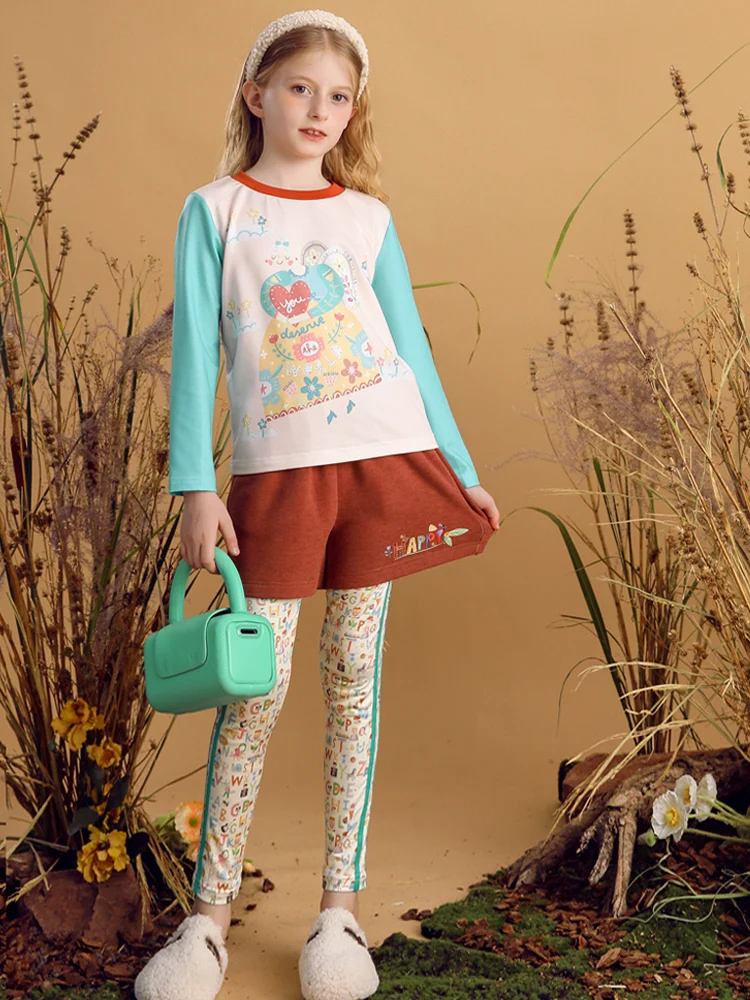 Girls Legging Cartoon  Printed Stretch Fashion Pants