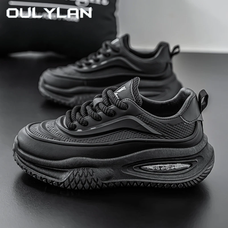 Oulylan, calzado de tabla de moda para actividades al aire libre para hombres, zapatos atléticos cómodos e informales, zapatillas de deporte con suela gruesa y aumento de altura, talla 39-44