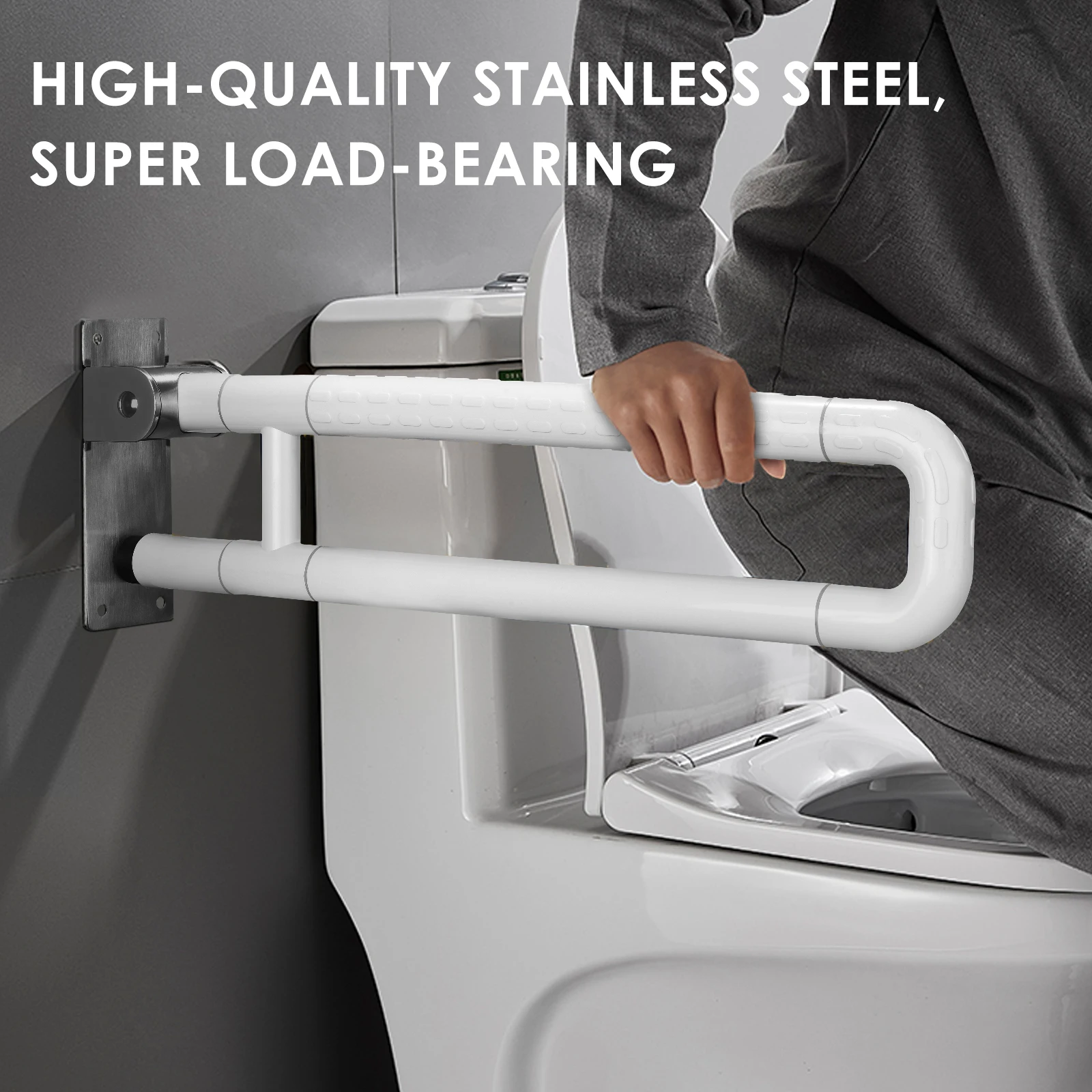 60cm Bathroom Safety Grab Bars Stainless Steel Toilet Safety Frame Rail Grab Bar Handicap Bathroom Hand Grips Bear 300~350kg