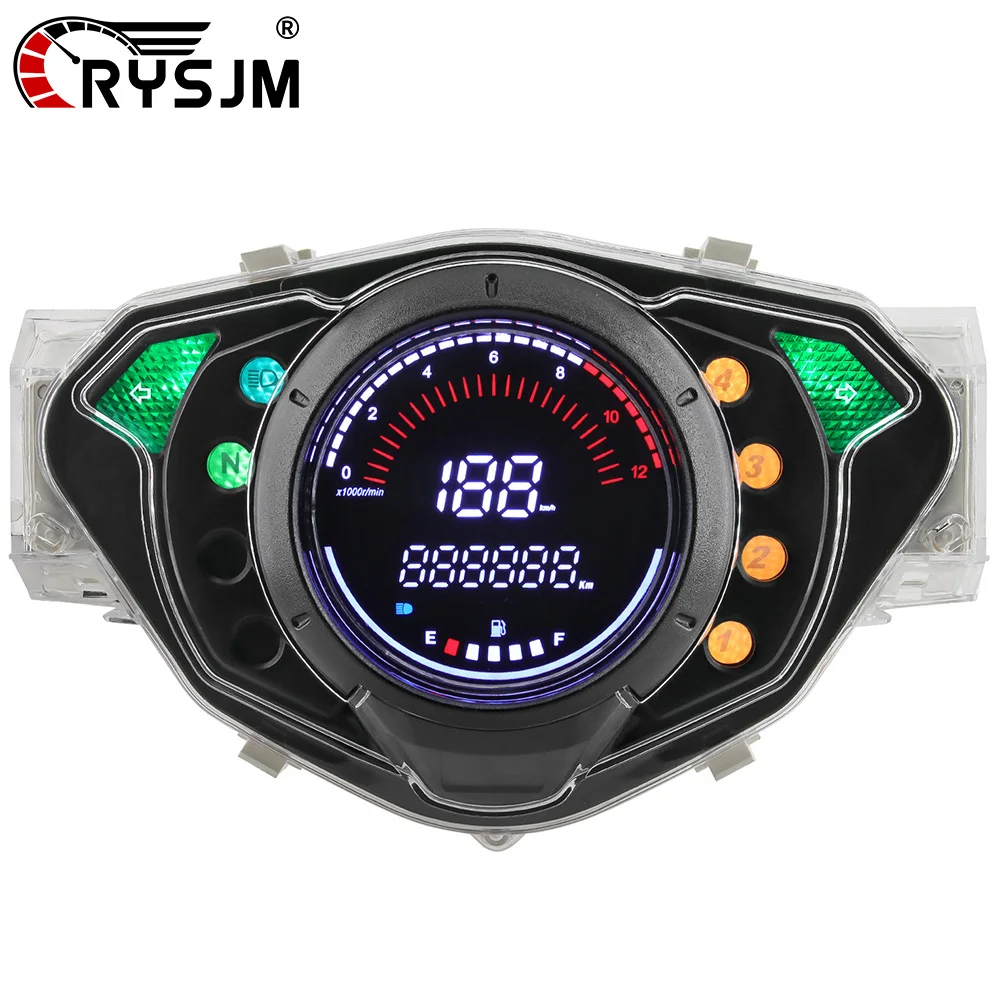 

Digital LED Motorcycle Speedometer Odometer Dashboard Tachometer Speed Fuel Level Gauge Turn Signal Headlight For Honda WAVE125X