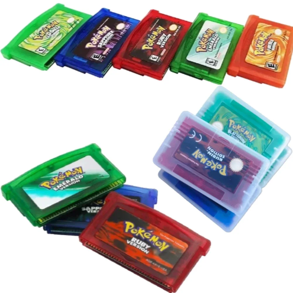 Pokemon Game Card Multi Language Version Video Game Cartridge Gift Emerald FireRed LeafGreen Ruby for GBA SP view 2
