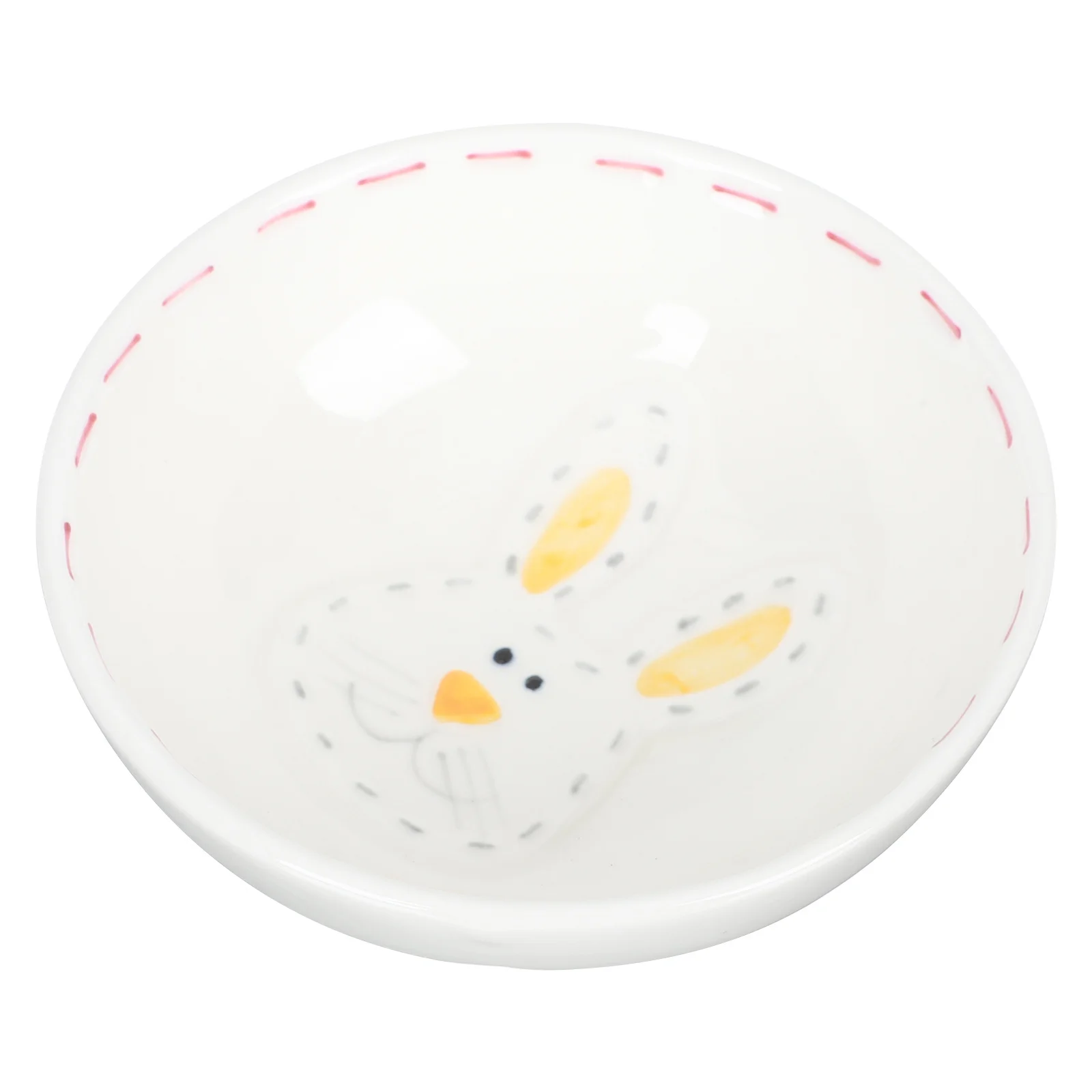 

1Pcs Rabbit Design Small Seasoning Bowl Versatile Ceramic Rice Bowl Household Tableware Dining Table Accessory Restaurant Supply